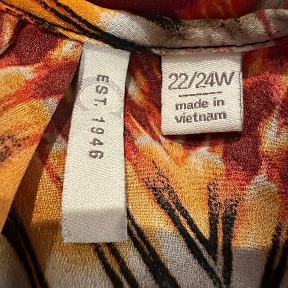 Cato V-Neck Tunic Top Size 24W Lace Shoulder Lightweight Breathable Bobo Tribal - Picture 11 of 11